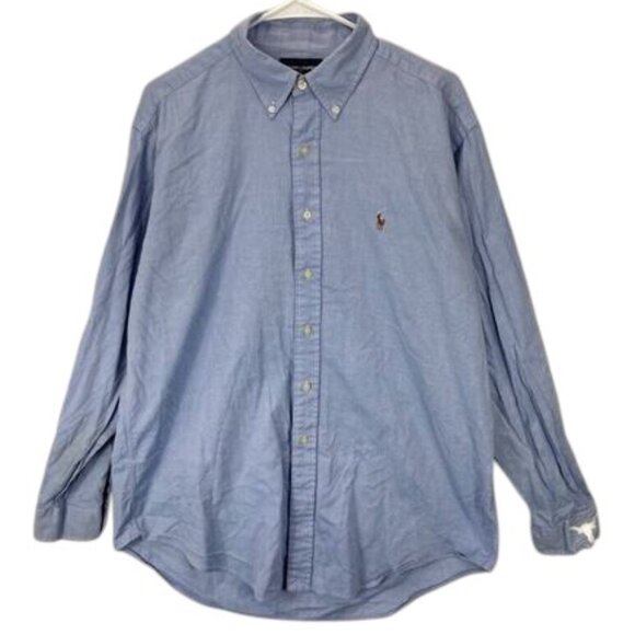 Ralph Lauren Golf Men’s L Blue Classic Fit Button Up Shirt Texas Longhorn Logo - Picture 1 of 8